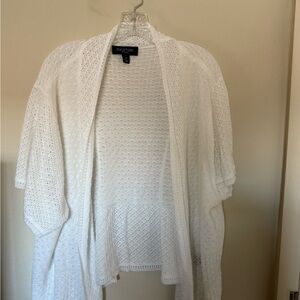 Perceptions Women's Open-Front White Shrug